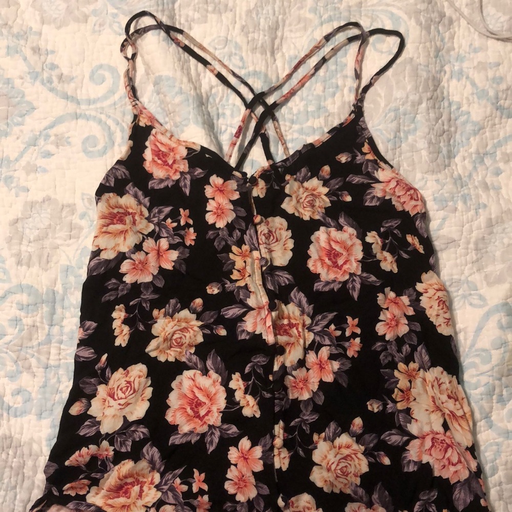 floral flowy tank top